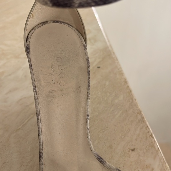 Gucci Faux Python Sandals/Heels Size 36 1/2 - Picture 7 of 12